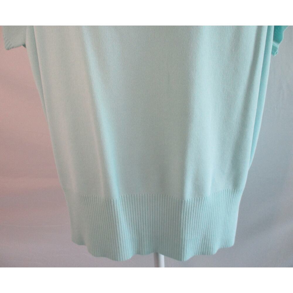 Worthington Women's Short Sleeve Light Green Lightweight Knit Sweater Size XL - Picture 7 of 9